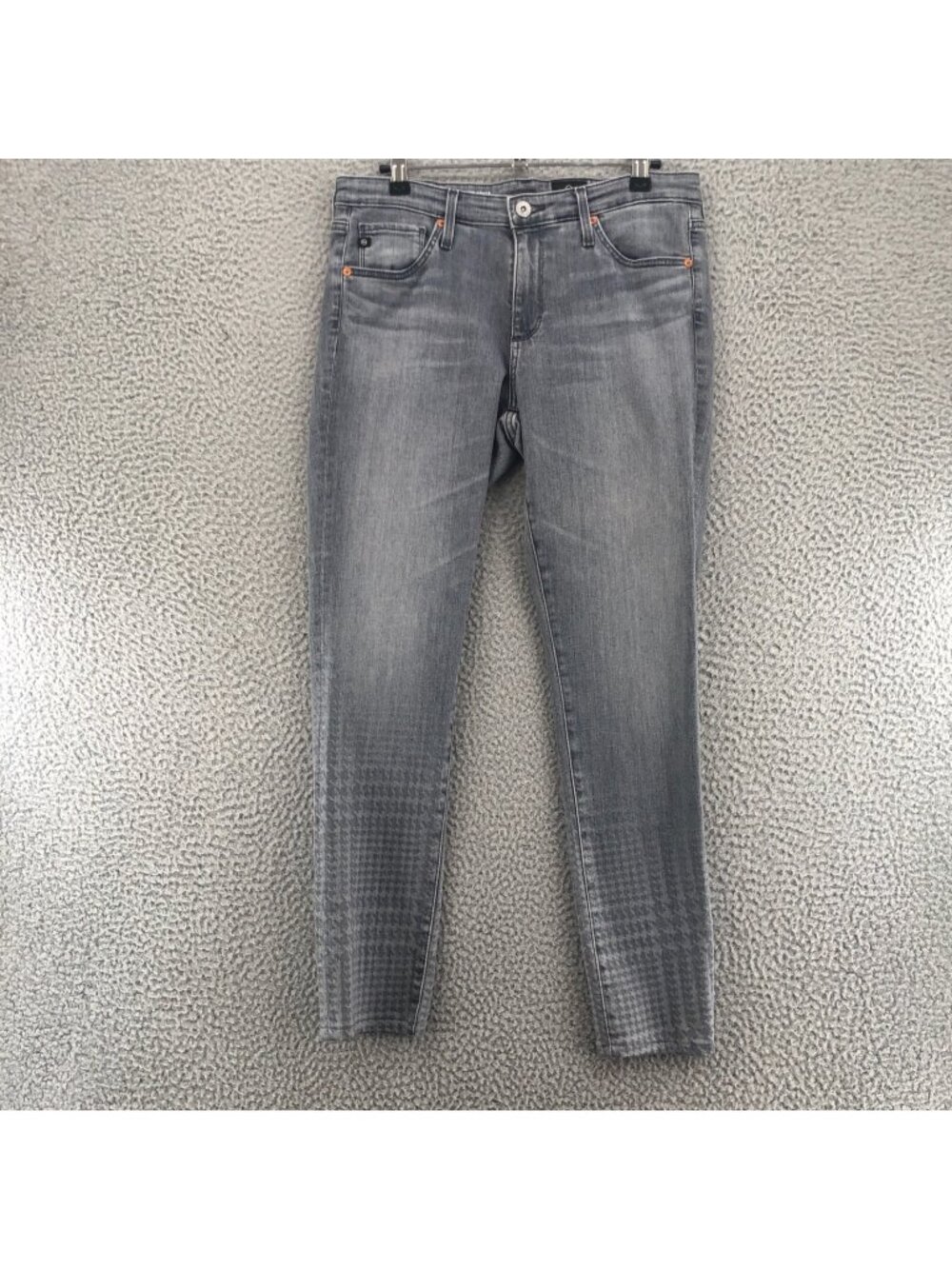 AG Adriano Goldschmied Jeans Womens 29 Gray Houndstooth Leggings Ankle Skinny